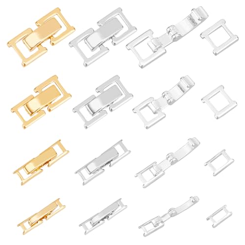 SUPERFINDINGS 16 Stück 8 Stile Messing Faltverschlüsse Goldene Und Silberne Armband Halsketten Schmuckverlängerung Faltverschluss Verlängerungsverschlüsse Uhrenarmband Verschlüsse Endkappen SUPERFINDINGS 16 Stück 8 Stile Messing Faltverschlüsse Goldene Und Silberne Armband Halsketten Schmuckverlängerung Faltverschluss Verlängerungsverschlüsse Uhrenarmband Verschlüsse Endkappen von SUPERFINDINGS