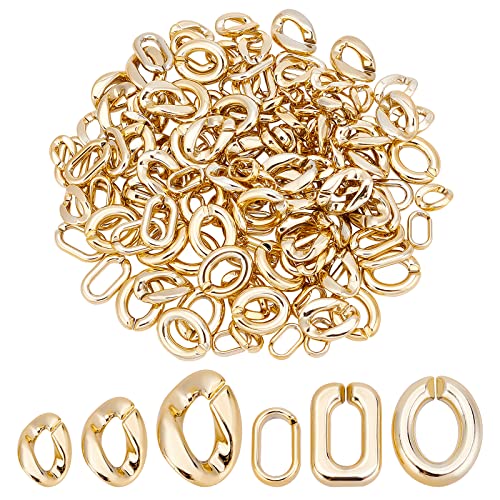 SUPERFINDINGS 180 Stück 6 Stile Undurchsichtig Sprühlackiert Acryl Verbindungsringe Gold Schnellverbindungsstücke Kunststoff Ovale Verbindungsringe Für Ohrringe Halsketten Schmuck Brillen SUPERFINDINGS 180 Stück 6 Stile Undurchsichtig Sprühlackiert Acryl Verbindungsringe Gold Schnellverbindungsstücke Kunststoff Ovale Verbindungsringe Für Ohrringe Halsketten Schmuck Brillen von SUPERFINDINGS