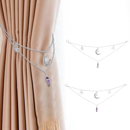 SUPERFINDINGS 2 Pack Dekorative Vorhanghalterungen Aus Legierung Mit Anhänger Vorhanghalterungen Und Knebelverschlüssen Mond Und Amethyst Vorhanghalterungen Für Schlafzimmer Zeichnen SUPERFINDINGS 2 Pack Dekorative Vorhanghalterungen Aus Legierung Mit Anhänger Vorhanghalterungen Und Knebelverschlüssen Mond Und Amethyst Vorhanghalterungen Für Schlafzimmer Zeichnen von SUPERFINDINGS