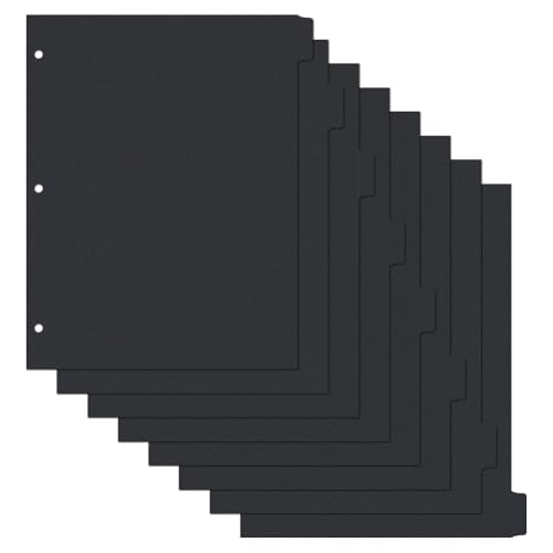 SUPERFINDINGS 2 Packung Mit 8 Registern Aus Kunststoff 3 Ringbuch Register Briefgröße Discbound Register Register 28x23cm Schwarz Blanko Register Register Seitenordner Für Planer Notizbuch SUPERFINDINGS 2 Packung Mit 8 Registern Aus Kunststoff 3 Ringbuch Register Briefgröße Discbound Register Register 28x23cm Schwarz Blanko Register Register Seitenordner Für Planer Notizbuch von SUPERFINDINGS