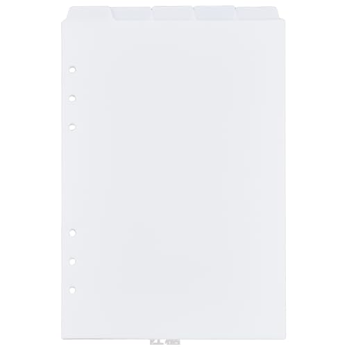 SUPERFINDINGS 2 Sets 10 Blatt A5 Index Binder Trennblätter Weiß Kunststoff Binder Trennblätter mit oberen Registerkarten 6 Ringbuch-Trennblätter Binder Trennblätter Seiten mit 5 Registern für Planer SUPERFINDINGS 2 Sets 10 Blatt A5 Index Binder Trennblätter Weiß Kunststoff Binder Trennblätter mit oberen Registerkarten 6 Ringbuch-Trennblätter Binder Trennblätter Seiten mit 5 Registern für Planer von SUPERFINDINGS