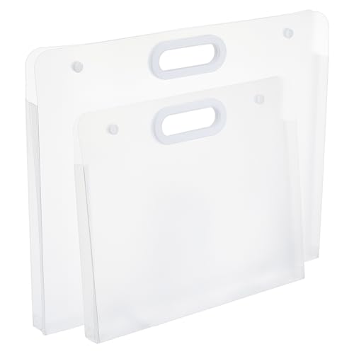 SUPERFINDINGS 2 Stück 2 Größen Wasserdichte Kunststoffordner Mit Griffen Dokumententaschen Hülle Portfolio Ordner Weißer Zeichen Und Kunstordner Zur Posteraufbewahrung Büro 12.9 Zoll/17.2 Zoll SUPERFINDINGS 2 Stück 2 Größen Wasserdichte Kunststoffordner Mit Griffen Dokumententaschen Hülle Portfolio Ordner Weißer Zeichen Und Kunstordner Zur Posteraufbewahrung Büro 12.9 Zoll/17.2 Zoll von SUPERFINDINGS