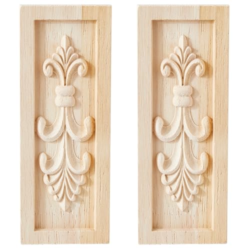 SUPERFINDINGS 2 Stück Gummi-Holzschnitz-Onlay-Applikation, Schnitz-Aufkleber, Eck-Aufkleber, europäischer Stil, Handwerk, Zentrum, Blume, lange Applikation für Tür, Schrank, Bett, unlackierte SUPERFINDINGS 2 Stück Gummi-Holzschnitz-Onlay-Applikation, Schnitz-Aufkleber, Eck-Aufkleber, europäischer Stil, Handwerk, Zentrum, Blume, lange Applikation für Tür, Schrank, Bett, unlackierte von SUPERFINDINGS