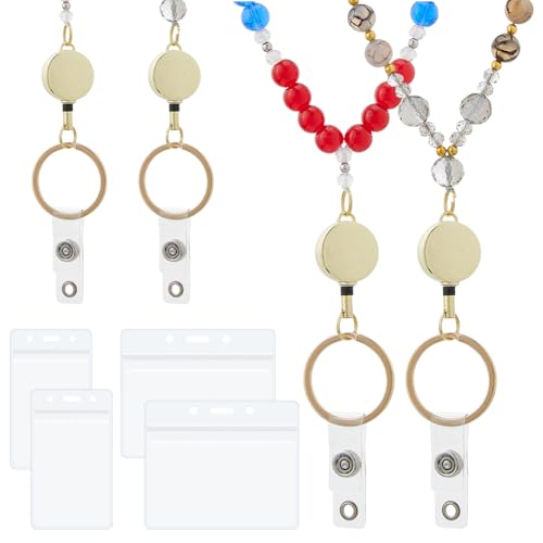 SUPERFINDINGS 2 Stück Perlen Lanyard Mit Ausweishalter Einziehbare Lanyards Für Ausweise Und Schlüssel Naturstein Perlen Lanyard Für Kartenhalter Lanyards Umhängeband SUPERFINDINGS 2 Stück Perlen Lanyard Mit Ausweishalter Einziehbare Lanyards Für Ausweise Und Schlüssel Naturstein Perlen Lanyard Für Kartenhalter Lanyards Umhängeband von SUPERFINDINGS