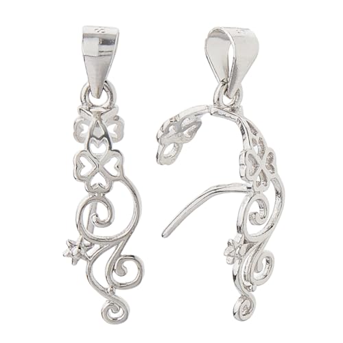 SUPERFINDINGS 2 Stück Sterling Silber Pinch Clip Bail Verschluss Anhänger Bails Pinch Clip Hohl Gebogen Pinch Bails Verbinder Ice Pick Pinch Verschluss Mit Poliertuch Für Schmuck SUPERFINDINGS 2 Stück Sterling Silber Pinch Clip Bail Verschluss Anhänger Bails Pinch Clip Hohl Gebogen Pinch Bails Verbinder Ice Pick Pinch Verschluss Mit Poliertuch Für Schmuck von SUPERFINDINGS