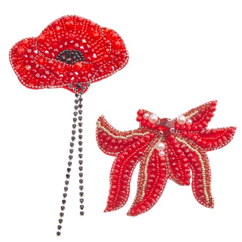 SUPERFINDINGS 2 x Blumen-Strass-Aufnäher, Blumenapplikationen, zum Aufnähen oder Aufnähen, für Kleidung, Jacken, Taschen, Kunsthandwerk SUPERFINDINGS 2 x Blumen-Strass-Aufnäher, Blumenapplikationen, zum Aufnähen oder Aufnähen, für Kleidung, Jacken, Taschen, Kunsthandwerk von SUPERFINDINGS