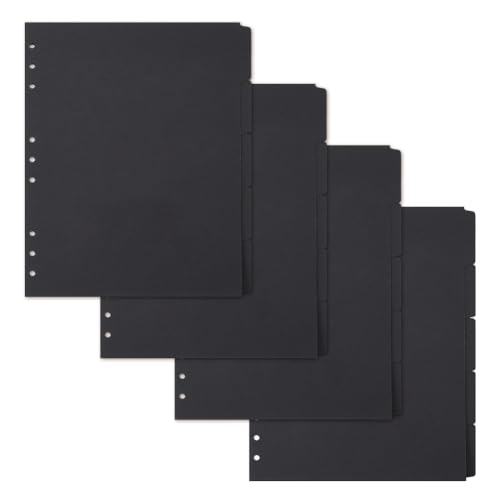 SUPERFINDINGS 20 Blatt 5 Register Trennblätter B5 Papier 9 Loch Binder Trennblätter 25.9x20cm B5 Notizbuch Index Trennblätter Mit Registern Schwarze Beschreibbare Trennblätter SUPERFINDINGS 20 Blatt 5 Register Trennblätter B5 Papier 9 Loch Binder Trennblätter 25.9x20cm B5 Notizbuch Index Trennblätter Mit Registern Schwarze Beschreibbare Trennblätter von SUPERFINDINGS