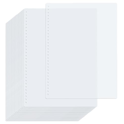 SUPERFINDINGS 20 Packung Transparente Deckblätter 39.37 Mil Vorgestanzte Bindedeckel 30x21.5cm/11.81x8.46 Zoll A4 Kunststoff Seitenschutz Mit 30 Loch Berichtsdeckeln SUPERFINDINGS 20 Packung Transparente Deckblätter 39.37 Mil Vorgestanzte Bindedeckel 30x21.5cm/11.81x8.46 Zoll A4 Kunststoff Seitenschutz Mit 30 Loch Berichtsdeckeln von SUPERFINDINGS