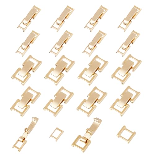 SUPERFINDINGS 20 Satz 2 Stile Messing Faltverschlüsse 24K Vergoldet Messing Uhrenarmbandverschlüsse Halskette Armbandverlängerungen Faltbarer Verlängerungsverschluss Für DIY Schmuckherstellung SUPERFINDINGS 20 Satz 2 Stile Messing Faltverschlüsse 24K Vergoldet Messing Uhrenarmbandverschlüsse Halskette Armbandverlängerungen Faltbarer Verlängerungsverschluss Für DIY Schmuckherstellung von SUPERFINDINGS