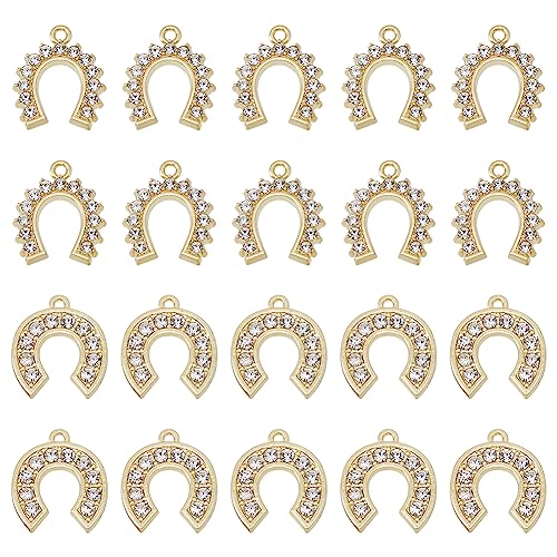 SUPERFINDINGS 20 Stück 2 Stile Legierung Strass Charms Hufeisen Charms Anhänger Kristall Bogenförmige Anhänger Für Die Schmuckherstellung Bohrung: 1.5~1.8mm SUPERFINDINGS 20 Stück 2 Stile Legierung Strass Charms Hufeisen Charms Anhänger Kristall Bogenförmige Anhänger Für Die Schmuckherstellung Bohrung: 1.5~1.8mm von SUPERFINDINGS