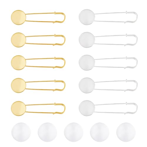 SUPERFINDINGS 20 Stück 7.75cm Leere Sicherheitsnadel Legierung Brosche Verschluss Pin Basis Einstellung Gold Und Silber Brosche Basis Einstellung Tablett 2 Farben Flache Runde Brosche Pin SUPERFINDINGS 20 Stück 7.75cm Leere Sicherheitsnadel Legierung Brosche Verschluss Pin Basis Einstellung Gold Und Silber Brosche Basis Einstellung Tablett 2 Farben Flache Runde Brosche Pin von SUPERFINDINGS