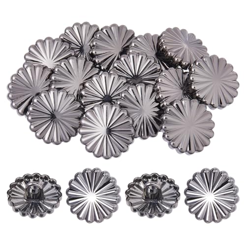 SUPERFINDINGS 20 Stück Schaftknöpfe aus Rotgusslegierung, 25 mm, Blume, rund, Metallknöpfe, Einloch-Knöpfe für Kleidungsstücke, Handwerk, Nähen, DIY, Verzierungen, Luxus-Kleidung, Anzüge, Loch: 5 mm SUPERFINDINGS 20 Stück Schaftknöpfe aus Rotgusslegierung, 25 mm, Blume, rund, Metallknöpfe, Einloch-Knöpfe für Kleidungsstücke, Handwerk, Nähen, DIY, Verzierungen, Luxus-Kleidung, Anzüge, Loch: 5 mm von SUPERFINDINGS