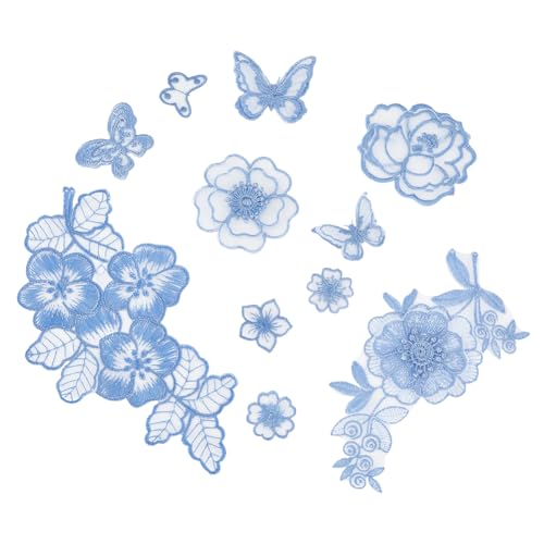 SUPERFINDINGS 20 Stück Spitze Stickerei Patches Blumen Und Schmetterlinge Zum Aufnähen In Hellblau Zur Reparatur Und Dekoration von Organza Patches Blumen Nähhandwerk SUPERFINDINGS 20 Stück Spitze Stickerei Patches Blumen Und Schmetterlinge Zum Aufnähen In Hellblau Zur Reparatur Und Dekoration von Organza Patches Blumen Nähhandwerk von SUPERFINDINGS