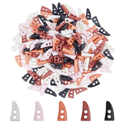 SUPERFINDINGS 200 Stück 5 Farben Mini Kippknöpfe 2 Loch Puppenkleidungsknöpfe 10x5mm Harz Winzige Horn Knebelknöpfe Für DIY Puppen Nähprojekte SUPERFINDINGS 200 Stück 5 Farben Mini Kippknöpfe 2 Loch Puppenkleidungsknöpfe 10x5mm Harz Winzige Horn Knebelknöpfe Für DIY Puppen Nähprojekte von SUPERFINDINGS