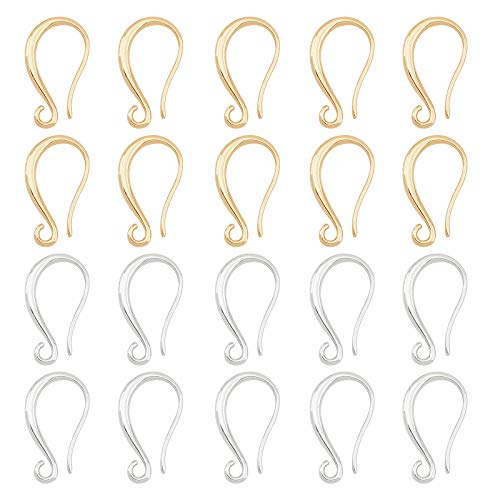 SUPERFINDINGS 20Stk. Ohrringhaken Aus Messing Hypoallergene Nickelfreie Bleifreie Kadmiumfreie Ohrringzubehör Schmuckherstellung Platin Golden SUPERFINDINGS 20Stk. Ohrringhaken Aus Messing Hypoallergene Nickelfreie Bleifreie Kadmiumfreie Ohrringzubehör Schmuckherstellung Platin Golden von SUPERFINDINGS