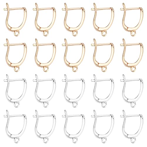 SUPERFINDINGS 20pcs 17x13mm 2 Farben Hypoallergene Ohrringhaken Splitter Goldene Messing Creolen Zurück Creolen Mit Offener Schlaufe Für Die Schmuckherstellung SUPERFINDINGS 20pcs 17x13mm 2 Farben Hypoallergene Ohrringhaken Splitter Goldene Messing Creolen Zurück Creolen Mit Offener Schlaufe Für Die Schmuckherstellung von SUPERFINDINGS