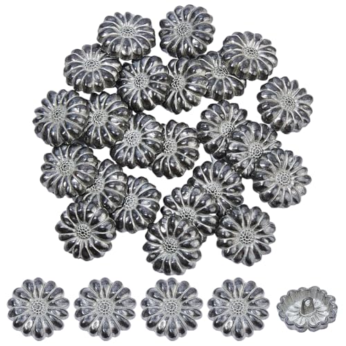 SUPERFINDINGS 24 Stück Blumen Metall Ösenknöpfe Tibetische Sonnenblumen Nähknöpfe Geschnitzte Antik Silber Retro Knöpfe Mit Einem Loch Für Bastelmäntel 22mm SUPERFINDINGS 24 Stück Blumen Metall Ösenknöpfe Tibetische Sonnenblumen Nähknöpfe Geschnitzte Antik Silber Retro Knöpfe Mit Einem Loch Für Bastelmäntel 22mm von SUPERFINDINGS