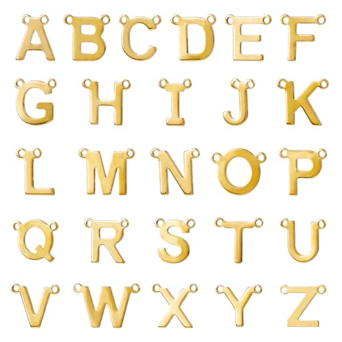 SUPERFINDINGS 26 Stück Buchstaben Verbindungsanhänger Echt Vergoldetem 26K Gold Alphabet Verbindung Anhänger A Z Legierungsinitialanhänger Großbuchstabenanhänger Mit 18 Löchern Für Schmuckherstellung SUPERFINDINGS 26 Stück Buchstaben Verbindungsanhänger Echt Vergoldetem 26K Gold Alphabet Verbindung Anhänger A Z Legierungsinitialanhänger Großbuchstabenanhänger Mit 18 Löchern Für Schmuckherstellung von SUPERFINDINGS