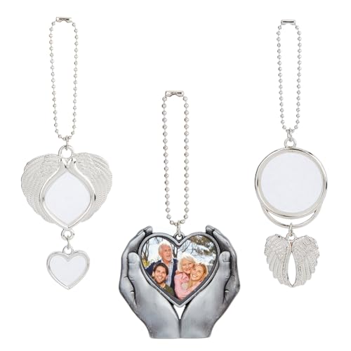 SUPERFINDINGS 3 Stil Legierung Wärmeübertragung Sublimation Blanko Anhänger Herzflügel Flach Rund Sublimation Ornament Engelsflügel Druck Sublimation Schlüsselanhänger Dekorationen SUPERFINDINGS 3 Stil Legierung Wärmeübertragung Sublimation Blanko Anhänger Herzflügel Flach Rund Sublimation Ornament Engelsflügel Druck Sublimation Schlüsselanhänger Dekorationen von SUPERFINDINGS