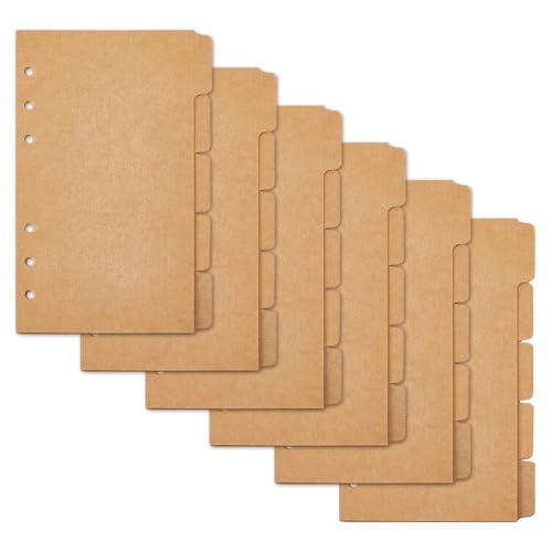 SUPERFINDINGS 30 Blatt 5 Register Trennblätter A6 Kraftpapier 6 Loch Binder Trennblätter 17.3x10.4cm A6 Notizbuch Index Trennblätter Mit Registern Burlywood 6 Loch Ringregisterseite SUPERFINDINGS 30 Blatt 5 Register Trennblätter A6 Kraftpapier 6 Loch Binder Trennblätter 17.3x10.4cm A6 Notizbuch Index Trennblätter Mit Registern Burlywood 6 Loch Ringregisterseite von SUPERFINDINGS