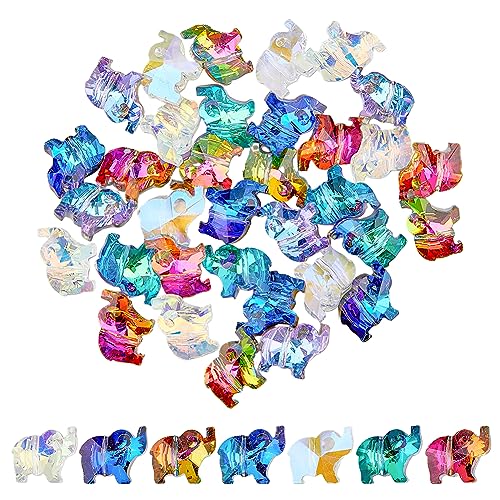 SUPERFINDINGS 35 Stück 7 Farben Transparente Elefanten Glasperlen Gemischte Farben Rückseitig Plattiert Charms Große Tier Abstandsperlen Ohrringe Halsketten Armbänder Charms Loch 1.2mm SUPERFINDINGS 35 Stück 7 Farben Transparente Elefanten Glasperlen Gemischte Farben Rückseitig Plattiert Charms Große Tier Abstandsperlen Ohrringe Halsketten Armbänder Charms Loch 1.2mm von SUPERFINDINGS