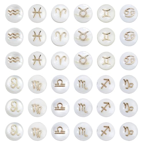 SUPERFINDINGS 36 Stück 12 Stile Weiße Muschelperlen Sternzeichen Muschelperlen 12 Sternbild Muschelperle Astrologie Horoskop Muschel Lose Perle Sommer Ozean Strand Abstandshalter SUPERFINDINGS 36 Stück 12 Stile Weiße Muschelperlen Sternzeichen Muschelperlen 12 Sternbild Muschelperle Astrologie Horoskop Muschel Lose Perle Sommer Ozean Strand Abstandshalter von SUPERFINDINGS