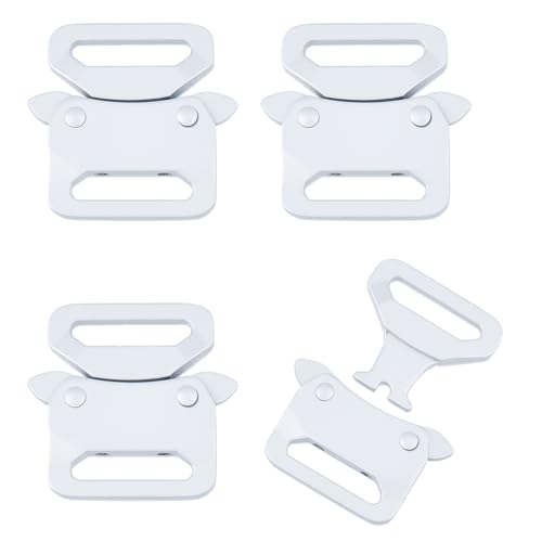SUPERFINDINGS 4 Pack Platin Schwere Duty Schnallen Legierung Schnalle 4.2x4.3cm Paracord Schnallen Schnellverschluss Klickverschluss Gurtband Halsband Schnalle Für Paracord Armband Herstellung von SUPERFINDINGS