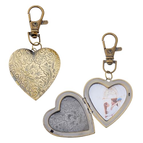 SUPERFINDINGS 4 STK Herz Medaillon Anhänger Mit Karabinerverschluss Vintage Medaillon Anhänger Foto Anhänger Memory Medaillon Anhänger DIY Medaillon Anhänger Für Die Herstellung 8cm SUPERFINDINGS 4 STK Herz Medaillon Anhänger Mit Karabinerverschluss Vintage Medaillon Anhänger Foto Anhänger Memory Medaillon Anhänger DIY Medaillon Anhänger Für Die Herstellung 8cm von SUPERFINDINGS