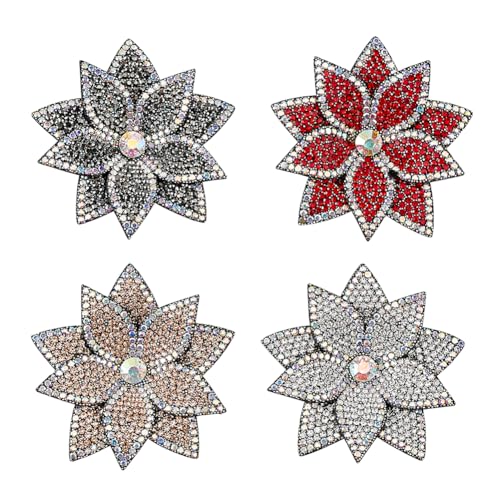 SUPERFINDINGS 4 Stück 4 Farben Strass Applikationen Blumen Kristall Strass Aufnäher Mit PU Leder Zum Aufbügeln/Aufnähen Heißschmelzkleber Applikation Dekorationsaufnäher SUPERFINDINGS 4 Stück 4 Farben Strass Applikationen Blumen Kristall Strass Aufnäher Mit PU Leder Zum Aufbügeln/Aufnähen Heißschmelzkleber Applikation Dekorationsaufnäher von SUPERFINDINGS