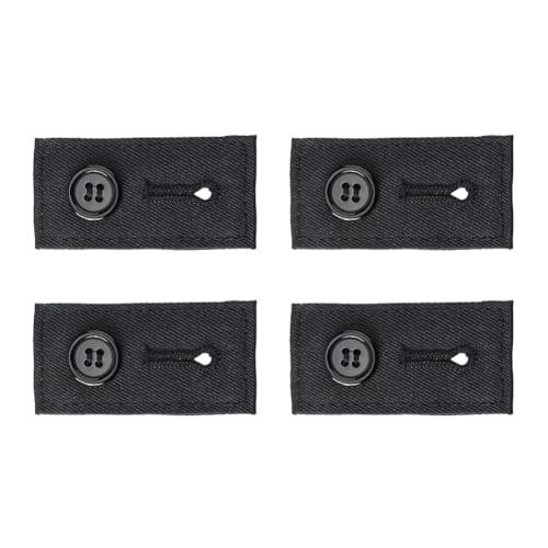 SUPERFINDINGS 4 Stück Verlängerungsknopf Verstellbarer Hosenbundverlängerer Aus Baumwolle Kragenverlängerer Knopfverlängerer Schwarz Für Blazer Hosen Jeans Röcke Länge: 6.2cm SUPERFINDINGS 4 Stück Verlängerungsknopf Verstellbarer Hosenbundverlängerer Aus Baumwolle Kragenverlängerer Knopfverlängerer Schwarz Für Blazer Hosen Jeans Röcke Länge: 6.2cm von SUPERFINDINGS