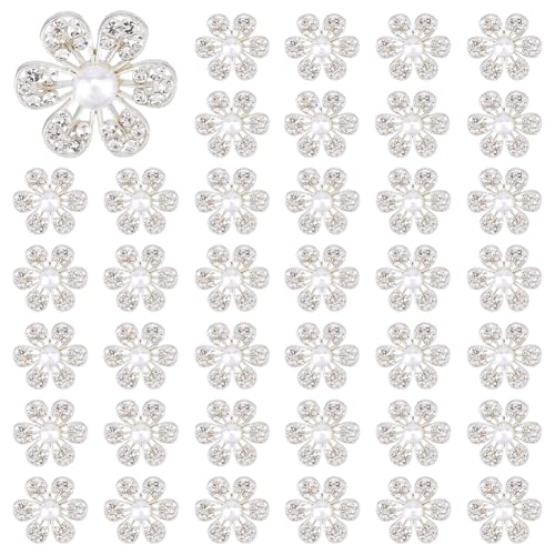SUPERFINDINGS 40 STÜCK Perlen Strass Blumenknöpfe 20mm Perlen Blumenknopf Legierung Schaftknöpfe Strass Aufnäher Kristallverzierungen Für Kleidung Bohrung: 2mm SUPERFINDINGS 40 STÜCK Perlen Strass Blumenknöpfe 20mm Perlen Blumenknopf Legierung Schaftknöpfe Strass Aufnäher Kristallverzierungen Für Kleidung Bohrung: 2mm von SUPERFINDINGS