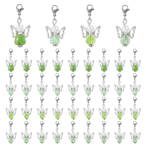 SUPERFINDINGS 40 Stück 4 Stile Engelsflügel Anhänger Schutzengel Anhänger Grüne Fee Anhänger Clip On Anhänger Acryl Herzperlen Anhänger Mit Karabinerverschlüssen Für DIY Schmuckherstellung Basteln SUPERFINDINGS 40 Stück 4 Stile Engelsflügel Anhänger Schutzengel Anhänger Grüne Fee Anhänger Clip On Anhänger Acryl Herzperlen Anhänger Mit Karabinerverschlüssen Für DIY Schmuckherstellung Basteln von SUPERFINDINGS