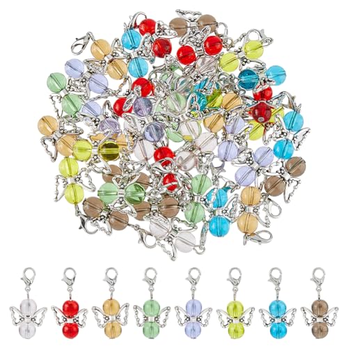 SUPERFINDINGS 40 Stück 8 Stile Anhänger Mit Engelsflügeln Glasperlen Charm Anhänger Schlüsselanhänger Aus Legierung Mit Karabinerverschlüssen Für Taschen Bastelzubehör DIY Ohrringanhänger 34mm SUPERFINDINGS 40 Stück 8 Stile Anhänger Mit Engelsflügeln Glasperlen Charm Anhänger Schlüsselanhänger Aus Legierung Mit Karabinerverschlüssen Für Taschen Bastelzubehör DIY Ohrringanhänger 34mm von SUPERFINDINGS