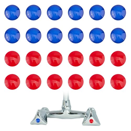 SUPERFINDINGS 40 Stück Heiß Und Kaltwasser Aufkleber Selbstklebende Heiß Und Kaltwasser Etiketten wasserdichte Wasserhahn Etiketten PVC Wassertemperatur Tipps Aufkleber Für Badezimmer Küche 40mm SUPERFINDINGS 40 Stück Heiß Und Kaltwasser Aufkleber Selbstklebende Heiß Und Kaltwasser Etiketten wasserdichte Wasserhahn Etiketten PVC Wassertemperatur Tipps Aufkleber Für Badezimmer Küche 40mm von SUPERFINDINGS