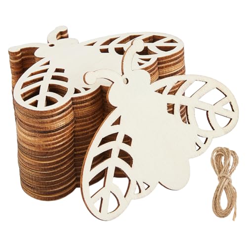 SUPERFINDINGS 40 Stück Motte Unvollendete Leere Holzanhänger Set Aus Holz Biene Verzierungen Ornamente Dekoration DIY Holzfarbe Heimdekoration 7.6x9.9cm SUPERFINDINGS 40 Stück Motte Unvollendete Leere Holzanhänger Set Aus Holz Biene Verzierungen Ornamente Dekoration DIY Holzfarbe Heimdekoration 7.6x9.9cm von SUPERFINDINGS