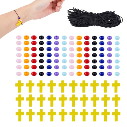 SUPERFINDINGS 42 Sets DIY Kreuz Anhänger Und Armband Set Mit Holz Kreuzanhänger Und 20 verschiedenen Perlen Glaubens Perlen Kreuz Set Christliche Party Geschenke Für Sonntagsbasteln SUPERFINDINGS 42 Sets DIY Kreuz Anhänger Und Armband Set Mit Holz Kreuzanhänger Und 20 verschiedenen Perlen Glaubens Perlen Kreuz Set Christliche Party Geschenke Für Sonntagsbasteln von SUPERFINDINGS