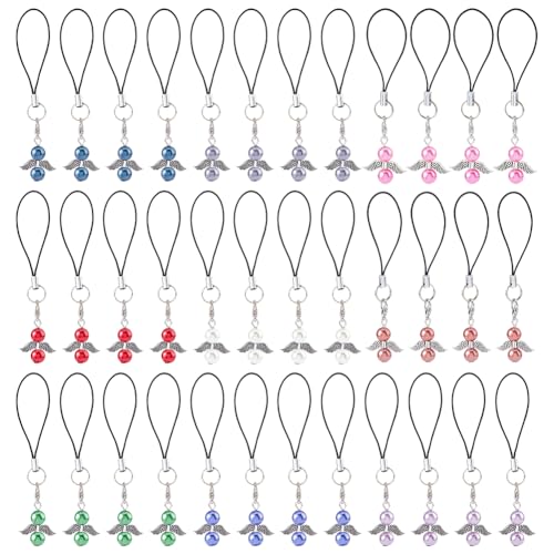 SUPERFINDINGS 48 Stück 12 Farben Engel Handyanhänger Handy Anhänger Schlüsselband Handy Dekoration Zubehör Geteilter Ring Riemen Für Ohrhörer Anhänger Dekor SUPERFINDINGS 48 Stück 12 Farben Engel Handyanhänger Handy Anhänger Schlüsselband Handy Dekoration Zubehör Geteilter Ring Riemen Für Ohrhörer Anhänger Dekor von SUPERFINDINGS