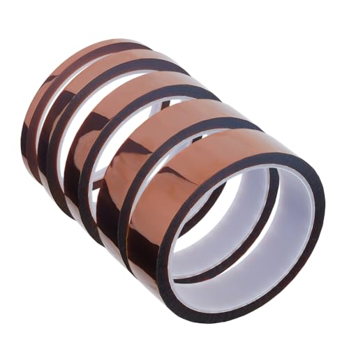SUPERFINDINGS 5 Rolle 108 Fuß Heizband Hitzebeständiges Klebeband 5mm 10mm 15mm Hochtemperatur Polyimidband Transferband Wärme Thermosublimations Pressband SUPERFINDINGS 5 Rolle 108 Fuß Heizband Hitzebeständiges Klebeband 5mm 10mm 15mm Hochtemperatur Polyimidband Transferband Wärme Thermosublimations Pressband von SUPERFINDINGS