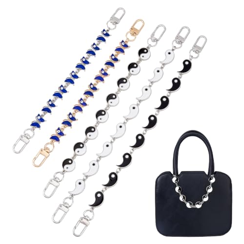 SUPERFINDINGS 5 Stück 5 Stile Schmetterling Yin Yang Geldbörsenriemenverlängerungen Legierung Emaille Blau Böser Blick Gliedertaschenkettemit Drehverschlüssen Aus Legierung Handtaschenkettenersatz SUPERFINDINGS 5 Stück 5 Stile Schmetterling Yin Yang Geldbörsenriemenverlängerungen Legierung Emaille Blau Böser Blick Gliedertaschenkettemit Drehverschlüssen Aus Legierung Handtaschenkettenersatz von SUPERFINDINGS