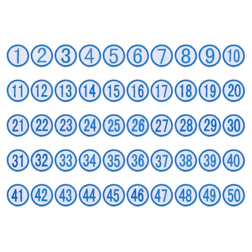 SUPERFINDINGS 50 Stück Zahlen Aufnäher Zahlen Applikationen Stoff Aufnäher Zum Aufbügeln/Aufnähen Kleidungsreparatur Dekoration Aufnäher Nummer 1 50 Applikation Für Hüte Kleidung 3cm von SUPERFINDINGS