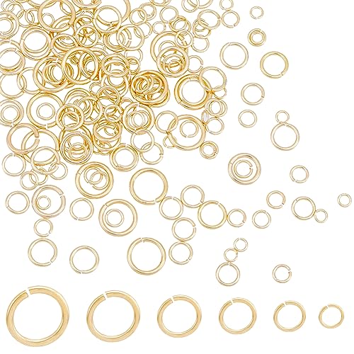 SUPERFINDINGS 6 Größe 340 Stück 14 Karat Vergoldeter Messing Biegering Offener Runder Ring Ungelöteter Kreisringverbinder Für Schmuck DIY Innendurchmesser 2~6mm SUPERFINDINGS 6 Größe 340 Stück 14 Karat Vergoldeter Messing Biegering Offener Runder Ring Ungelöteter Kreisringverbinder Für Schmuck DIY Innendurchmesser 2~6mm von SUPERFINDINGS