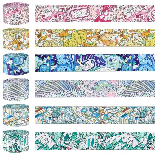 SUPERFINDINGS 6 Rolle Gemusterter Polyester Gurtband 1.49cm Vintage Jacquard Bandbesatz Bunte Gurtbänder Boho Perserband Für Sicherheitsgurttaschen 2 Yards/Rolle SUPERFINDINGS 6 Rolle Gemusterter Polyester Gurtband 1.49cm Vintage Jacquard Bandbesatz Bunte Gurtbänder Boho Perserband Für Sicherheitsgurttaschen 2 Yards/Rolle von SUPERFINDINGS