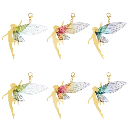SUPERFINDINGS 6 Stück 3 Stile Blumenfee Anhänger Kunstharz Schmetterlingsflügel Anhänger Mit Karabinerverschluss Engel Schlüsselanhänger Für Damen Handtasche Geldbörse Rucksack Geschenke SUPERFINDINGS 6 Stück 3 Stile Blumenfee Anhänger Kunstharz Schmetterlingsflügel Anhänger Mit Karabinerverschluss Engel Schlüsselanhänger Für Damen Handtasche Geldbörse Rucksack Geschenke von SUPERFINDINGS