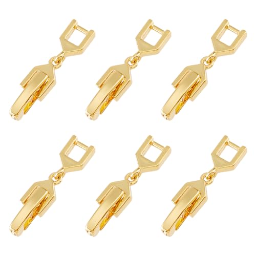SUPERFINDINGS 6 Stück Vergoldete Faltverschlüsse Für Schmuck 0.86x0.19 Zoll Messing Faltverschlüsse Langlebige Vergoldete Schmuckverschlüsse Für Armband Halskette DIY Schmuckherstellung Reparatur von SUPERFINDINGS
