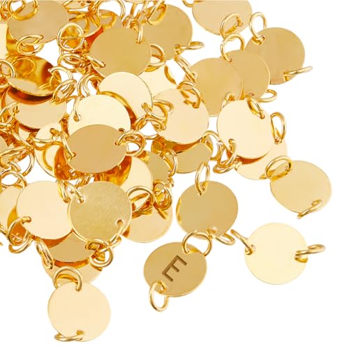 SUPERFINDINGS 60 Stück 12mm Goldene Blanko Verbinder Charms Flache Runde Glieder Messing Verbinder Anhänger Messing Stempel Blanko Anhänger Charms Für Schmuckherstellung Bohrung: 4mm SUPERFINDINGS 60 Stück 12mm Goldene Blanko Verbinder Charms Flache Runde Glieder Messing Verbinder Anhänger Messing Stempel Blanko Anhänger Charms Für Schmuckherstellung Bohrung: 4mm von SUPERFINDINGS