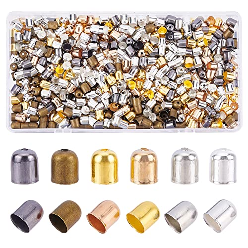 SUPERFINDINGS 600 Stück 6 Farben Kordel Endkappen 6mm Säulen Leder Quastenkappen Eisen Zum Einkleben Fass Endkappen Verschlüsse Kordelenden Verbinder Für Die Schmuckherstellung Bohrung: 1.4~1.6mm SUPERFINDINGS 600 Stück 6 Farben Kordel Endkappen 6mm Säulen Leder Quastenkappen Eisen Zum Einkleben Fass Endkappen Verschlüsse Kordelenden Verbinder Für Die Schmuckherstellung Bohrung: 1.4~1.6mm von SUPERFINDINGS