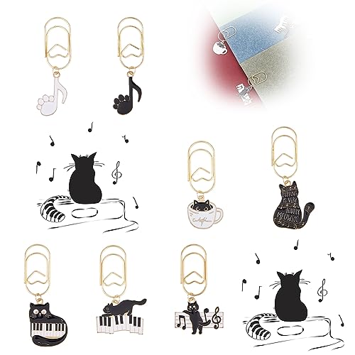 SUPERFINDINGS 7 Stil Lesezeichen Mit Musik Katzen Thema Und Büroklammer Niedliches Legierungs Emaille Lesezeichen Mit Katzenanhänger Schwarz Weißer Cartoon Büroklammer Zum Organisieren von Dokumenten SUPERFINDINGS 7 Stil Lesezeichen Mit Musik Katzen Thema Und Büroklammer Niedliches Legierungs Emaille Lesezeichen Mit Katzenanhänger Schwarz Weißer Cartoon Büroklammer Zum Organisieren von Dokumenten von SUPERFINDINGS