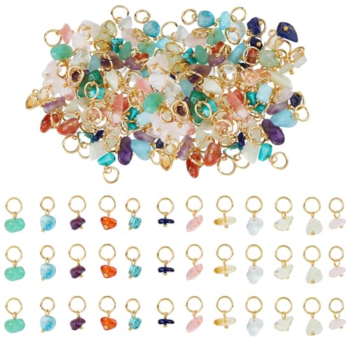 SUPERFINDINGS 72 Stück 12 Farben Natursteinanhänger Edelstein Glassplitter Anhänger Mit Goldenen Biegeringen Unregelmäßige Steinanhänger Für Die Herstellung von DIY Armbändern Und Schmuck SUPERFINDINGS 72 Stück 12 Farben Natursteinanhänger Edelstein Glassplitter Anhänger Mit Goldenen Biegeringen Unregelmäßige Steinanhänger Für Die Herstellung von DIY Armbändern Und Schmuck von SUPERFINDINGS