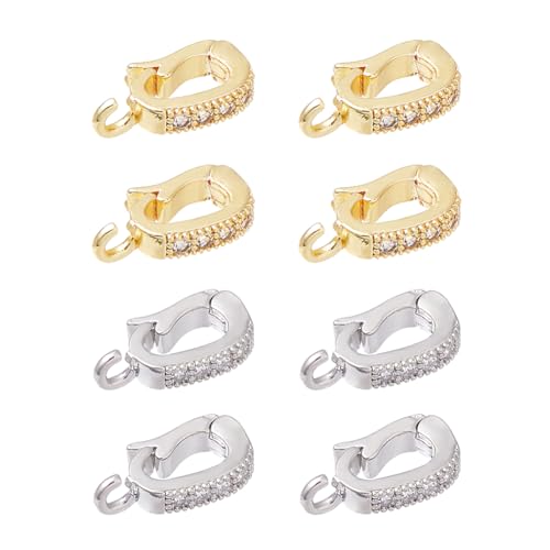 SUPERFINDINGS 8 Stück 18 Karat Gold Zirkonia Twister Verschlüsse 2 Farben Plattiert Armbandverschluss Messingverschluss 12mm Verlängerungsverschlüsse Mit Offener Schlaufe Eleganter Verschluss SUPERFINDINGS 8 Stück 18 Karat Gold Zirkonia Twister Verschlüsse 2 Farben Plattiert Armbandverschluss Messingverschluss 12mm Verlängerungsverschlüsse Mit Offener Schlaufe Eleganter Verschluss von SUPERFINDINGS