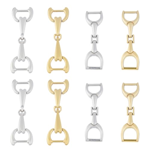 SUPERFINDINGS 8 Stück 2 Farben Pferdegebissschnalle Legierung D Ring Trensengebissschnallen Pferdegebiss Seidenschalschnalle Für Frau DIY Trensengebiss Pferdeschmuck Loafer Dekoration von SUPERFINDINGS